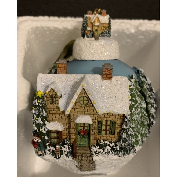 Thomas Kinkade Winter Memories Houses Ornament Collection Bradford Ed Victorian - Picture 2 of 7